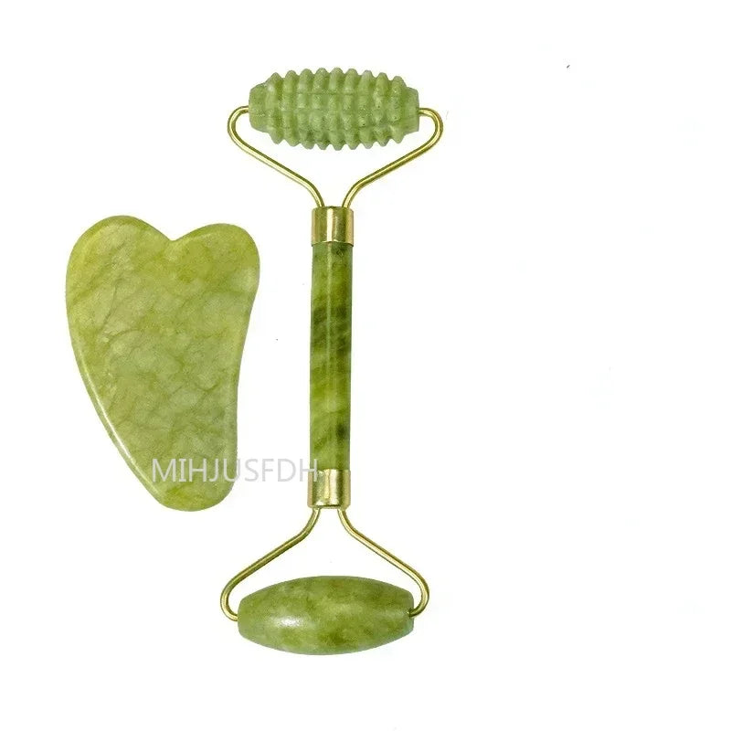 Rouleau de Jade & Pierre Gua Sha Naturelle